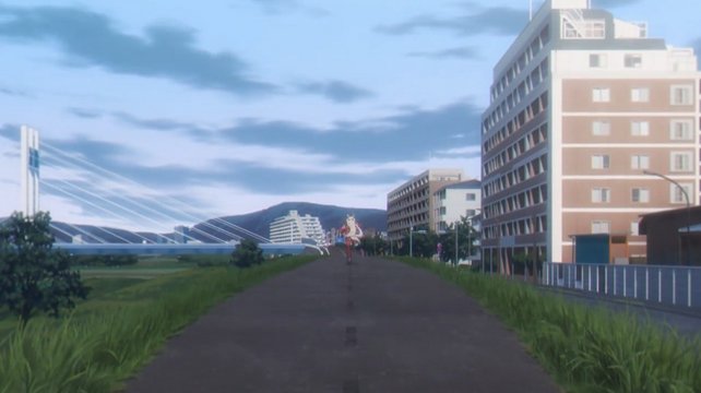 多摩川畔跑步场景